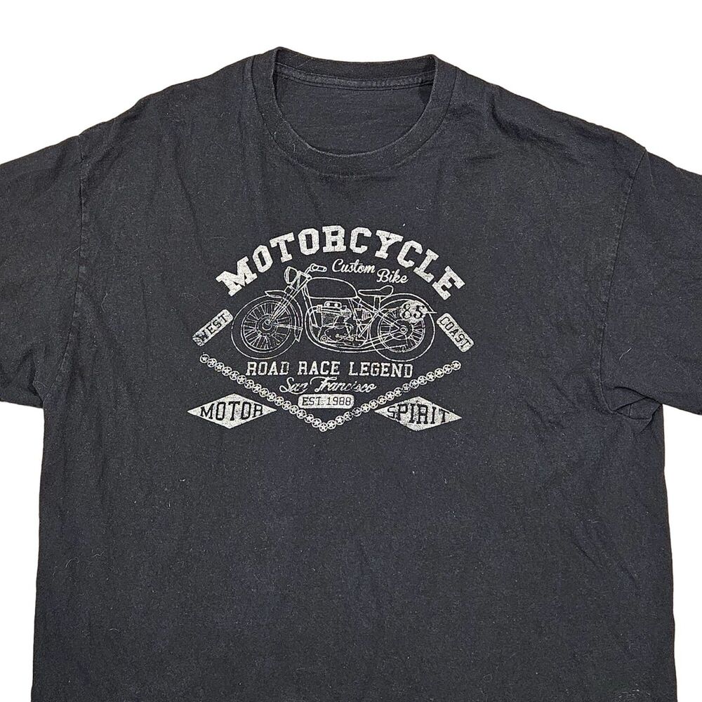 West Coast Motorcycle Custom Bike Road Race Legend Men's Graphic T-Shirt Size XL